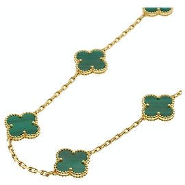 Collier Van Cleef & Arpels Vintage Alhambra Malachite Autre