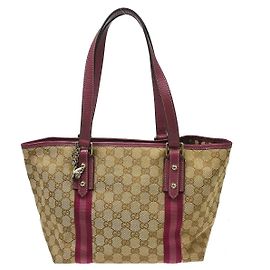 Tote Gucci in tela GG e pelle Beige