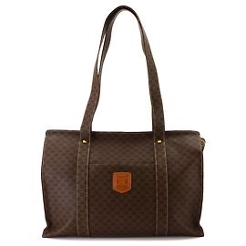 Céline Bolso Tote Celine Macadam de cuero marrón Castaño