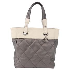 Chanel Biarritz Quilted Canvas Small Marrom