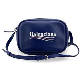 Balenciaga Everyday Camera Printed Leather XS Blau