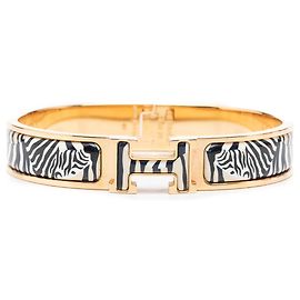 Hermès Bracciale in smalto bianco e nero Hermes Nero Bianco