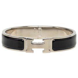 Hermès Hermes Click H Armband mit Anhänger Schwarz