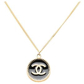 Collana con pendente Chanel Coco Mark Chain Nero