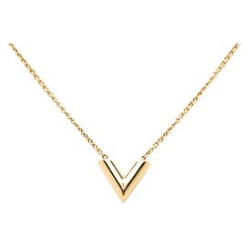 Collana con pendente Louis Vuitton Essential V Chain D'oro