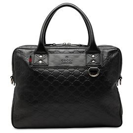 Pasta Gucci Guccissima Preto Azul marinho