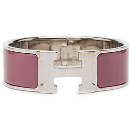Hermès Hermes Clic Clac H PM Emaille-Armband Lila