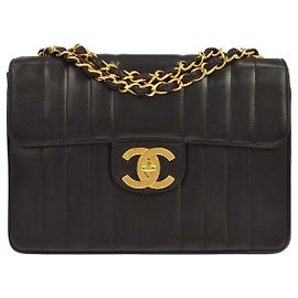 Chanel Classic Flap Vertical Quilted Lambskin Jumbo Nero