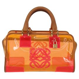 Loewe Amazona Handbag Orange PVC Orange