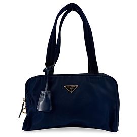 Prada Bowling Tessuto Small Navy blue