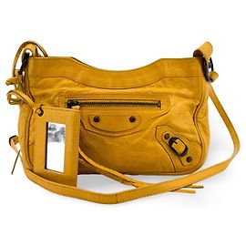 Balenciaga Hip Classic Studs Leather Giallo