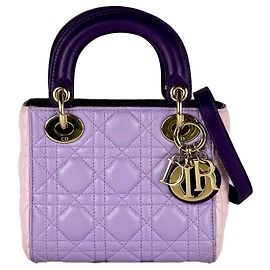 Bolso Christian Dior Lady Mini Rosa Púrpura