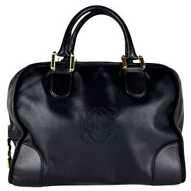 Loewe Amazona 32 Lederhandtasche Schwarz