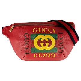Gucci Red Leather Fanny Pack Red