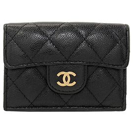 Cartera Chanel Matelassé Tri-fold Negro