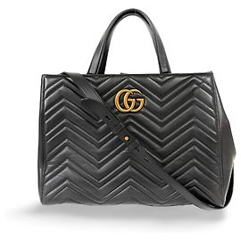 Gucci GG Marmont Matelasse Leather Small Preto