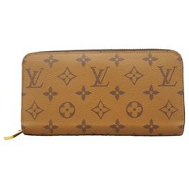 Louis Vuitton Monogram Reverse Zippy Wallet Brown