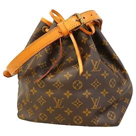 Sac à épaule Louis Vuitton Monogram Petit Noé Marron