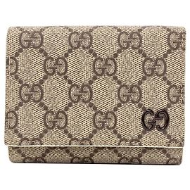 Gucci Tri-fold Geldbörse Braun Weiß