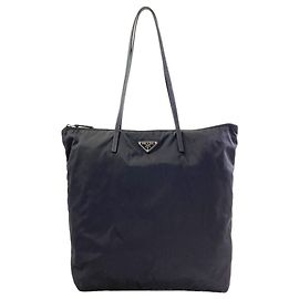 Prada Black Nylon Tote Bag Black