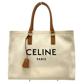 Céline Celine Horizontal Cabas Tote Bag Beige