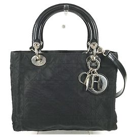 Borsa Christian Dior Lady Dior Nylon Nero