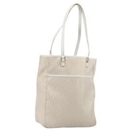 Borsa Tote Christian Dior Trotter Canvas Gold Auth 206023A D'oro