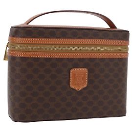 Céline CELINE Macadam Vanity Kosmetiktasche PVC Brown Gold Tone Auth ki6895M Braun Andere