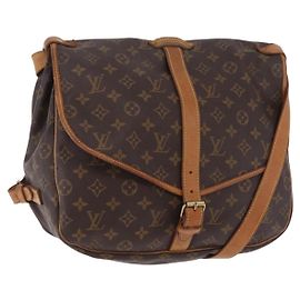 Bolsa de Ombro LOUIS VUITTON Monogram Saumur 35 M42254 LV Auth ka6403 Monograma