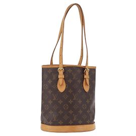 LOUIS VUITTON Monogram Bucket PM Shoulder Bag M42238 LV Auth ka6361 Monograma