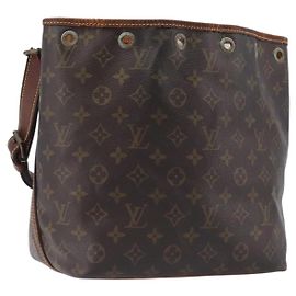 Borsa a tracolla LOUIS VUITTON Monogram Petit Noe M42226 LV Auth 200453 Monogramma