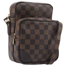 LOUIS VUITTON Sac à épaule Amazon Damier Ebene N48074 LV Auth 206006A Damier ebène