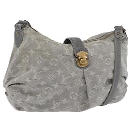 LOUIS VUITTON Monogram Denim Slytree Shoulder Bag Gris M45834 LV Auth 204591V Gris Monogramme