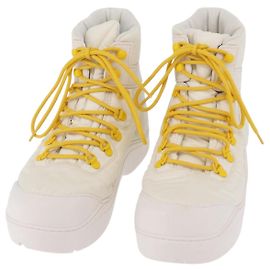 BOTTEGA VENETA Paddle Bomber Boule Schuhe Nylon 36 Ivory Auth 203702M Roh
