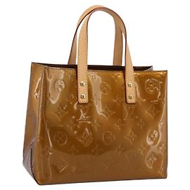 LOUIS VUITTON Monogram Vernis Reade PM Hand Bag Bronze M91146 LV Auth gh2341V Bronze