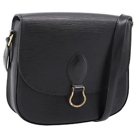 Borsa a tracolla LOUIS VUITTON Epi Saint Cloud GM Black Noir M52192 LV Auth ep16207A Nero
