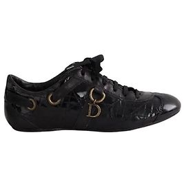 Autre Marque Dior Sneaker aus schwarzem Lackleder Schwarz