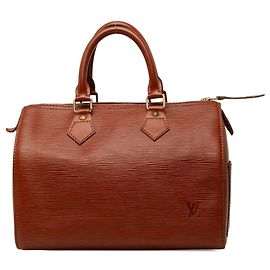 Sac Boston Louis Vuitton Epi Speedy 25 Marron Marron