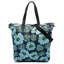 Bolsa Tote Prada Tessuto Stampato azul Azul