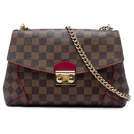 Bolsa de Ombro e Clutch Louis Vuitton Damier Ebene Caissa Castanho Marrom