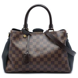 Black Louis Vuitton Damier Ebene Brittany Satchel Black