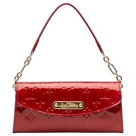 Red Louis Vuitton Monogram Vernis Sunset Boulevard Shoulder Bag Red