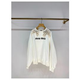 Malha de algodão Miu Miu branca Multicor