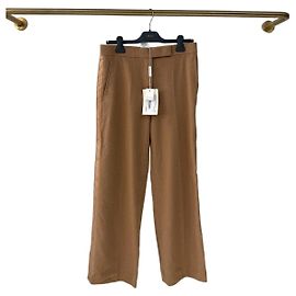 Max Mara Hose Camel aus Wolle Mehrfarben