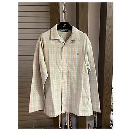 Acne Studios Cotton Plaid Shirt Smiley Motif Multicolor Multiple colors