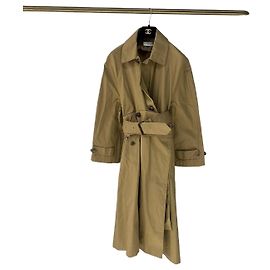 Gabardina Balenciaga Camel de Algodón Multicolor