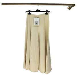 Pantalon large en viscose jaune The Row Multicolore
