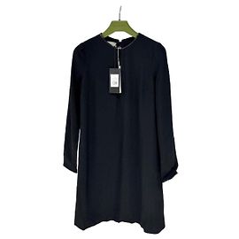 Robe Gucci en laine noire avec col à boucle G Multicolore