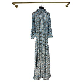 Vestido de costas nuas multicolor Céline em poliéster Multicor