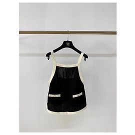 Débardeur Chanel en Viscose Multicolore Noir et Blanc Multicolore